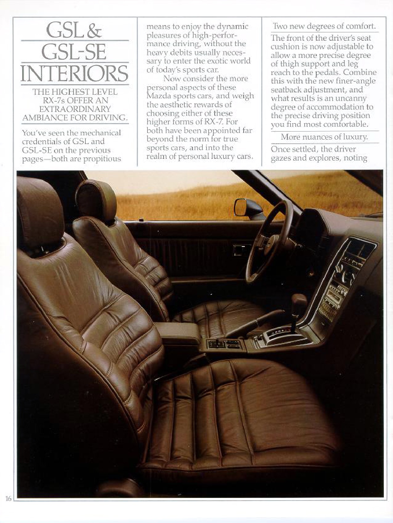 1984 Mazda RX-7 Brochure Page 9